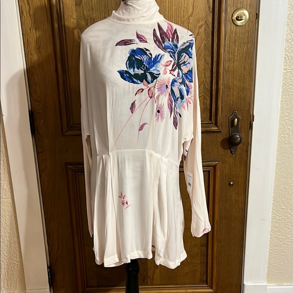 Free People White Floral Mini Dress